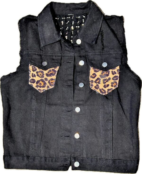 Studded Leopard Punk Vest - Image 2